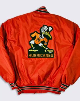 90’s Miami Hurricanes Delong Bomber Jacket