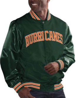 Miami Hurricanes Bomber Satin Jacket