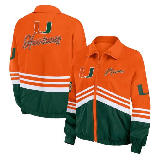 Miami Hurricanes Throwback Windbreaker Jacket - Image 3