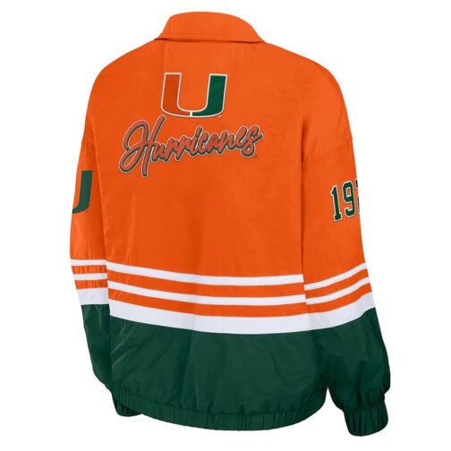 Miami Hurricanes Throwback Windbreaker Jacket - Image 2