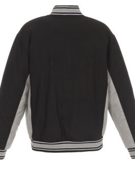 Miami Marlins Accent Varsity Black Wool Jacket