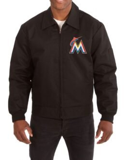Miami Marlins Workwear Black Jacket