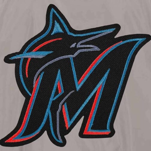 Miami Marlins Bomber Lightweight Nylon Jacket - Image 4