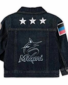 Miami Marlins Toddler Button-Up Denim Jacket