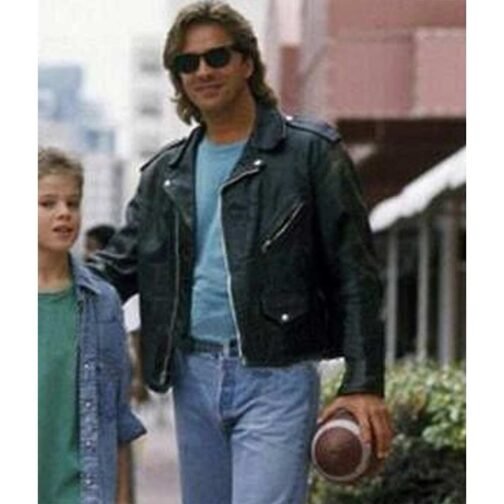 James Crockett Miami Vice Black Leather Jacket - Image 6