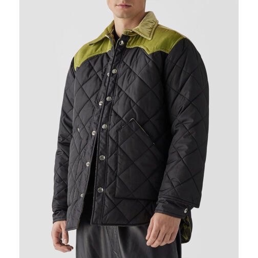 Michael Evans Behling All American Quilted Black Jacket - Image 3