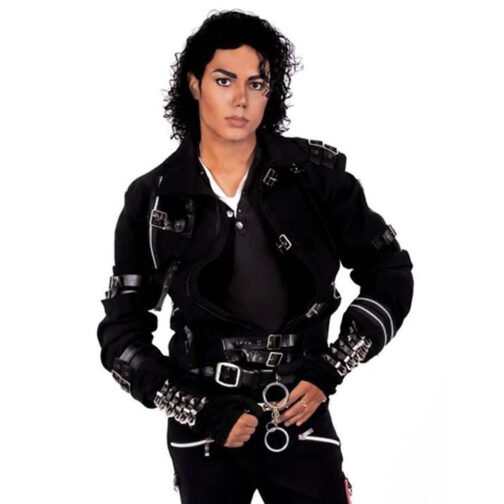 Bad Michael Jackson Black Leather Jacket - Image 5