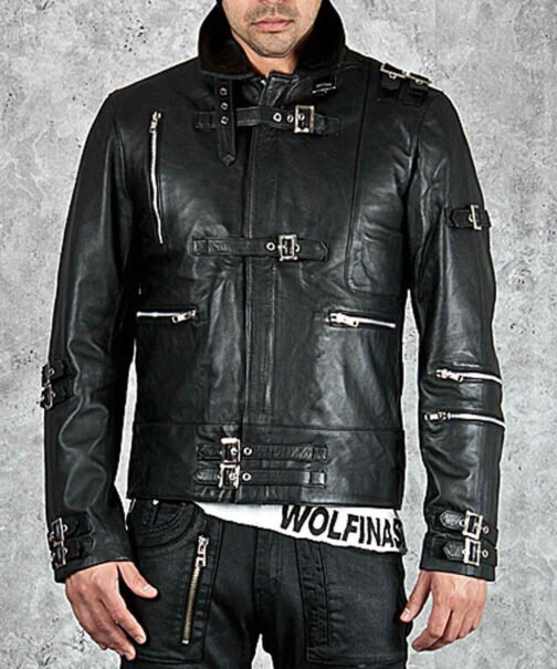 Bad Michael Jackson Black Leather Jacket - Image 10