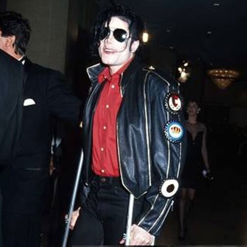 Elizabeth Taylor Michael Jackson Tribute Leather Jacket - Image 5