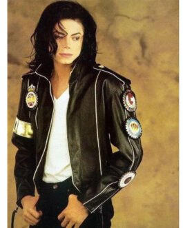 Elizabeth Taylor Michael Jackson Tribute Leather Jacket