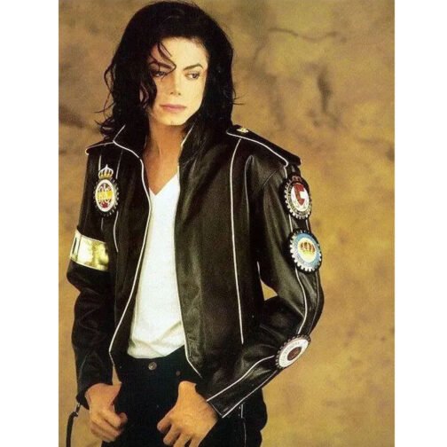 Elizabeth Taylor Michael Jackson Tribute Leather Jacket - Image 2