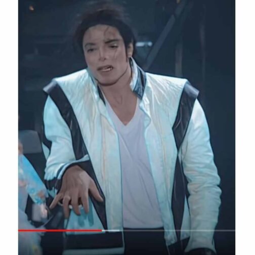 Thriller Michael Jackson White Leather Jacket - Image 13