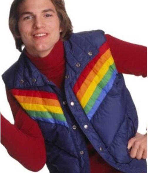 Ashton Kutcher That 70s Show Puffer Vest - Image 2