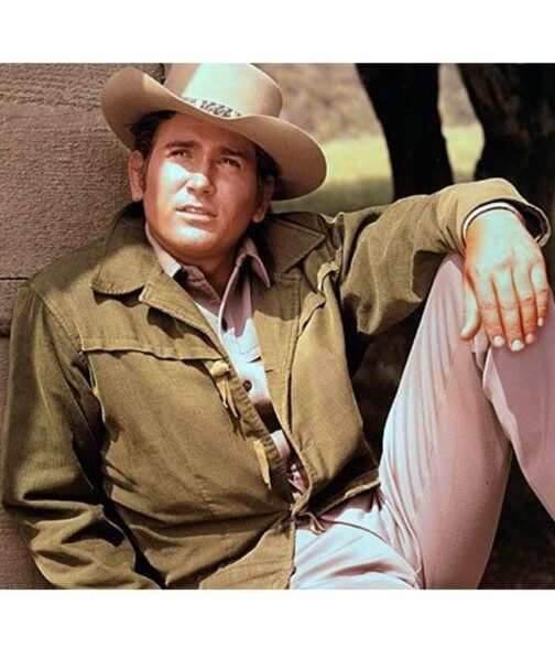 Michael Landon Bonanza Green Cartwright Jacket - Image 10