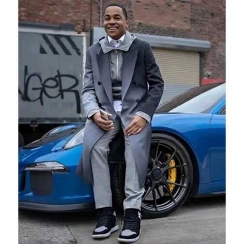 Power Book II S03 Michael Rainey Jr Trench Coat - Image 8