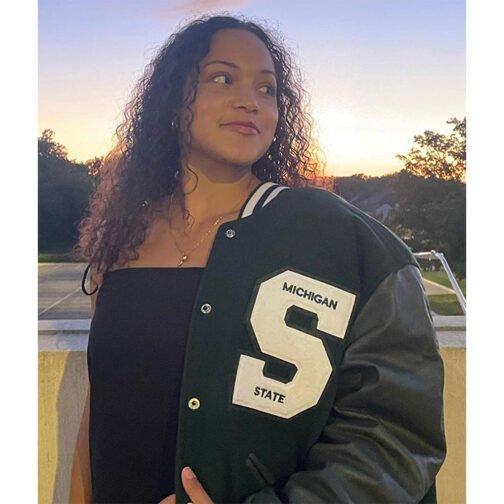 Michigan State Aliyah Moore Varsity Jacket - Image 2
