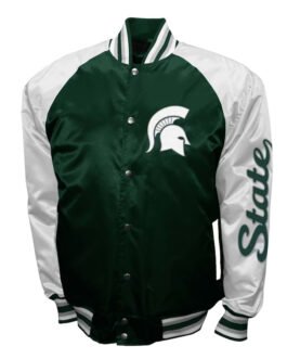 Michigan State Spartans The Game Green Satin Jacket