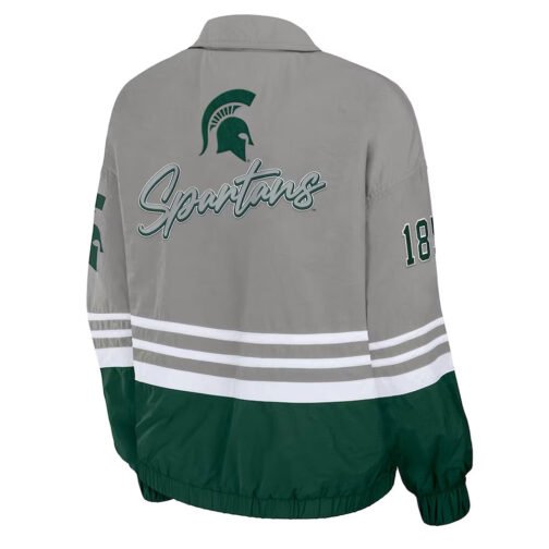 Michigan State Spartans Throwback Windbreaker Jacket - Image 2