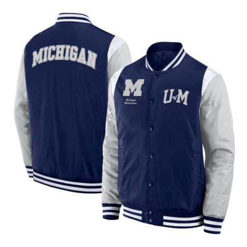 Elements Elite Michigan Wolverines Navy Jacket - Image 3