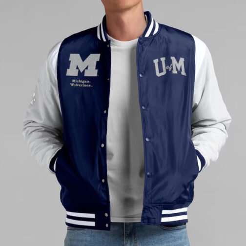 Elements Elite Michigan Wolverines Navy Jacket - Image 4