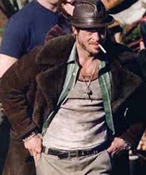 Brad Pitt Snatch Shearling Coat - Image 6