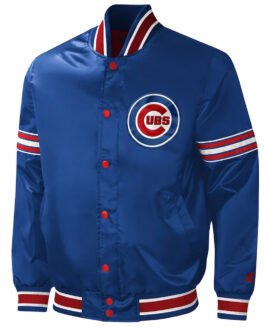 Chicago Cubs Midfield Varsity Royal Satin Jacket