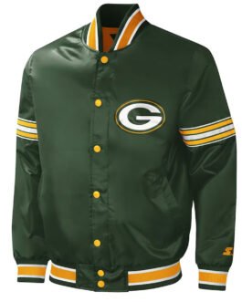 Green Bay Packers Midfield Varsity Satin Jacket