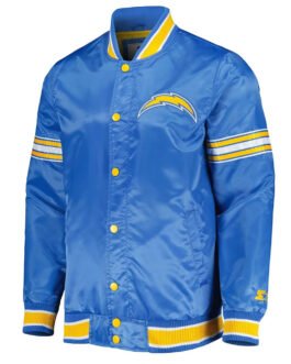 LA Chargers Midfield Powder Blue Satin Jacket