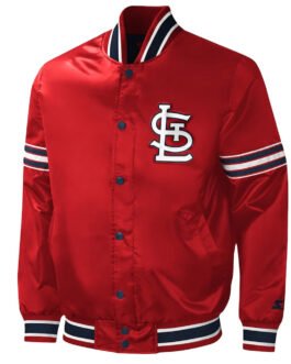 St. Louis Cardinals Midfield Red Satin Jacket