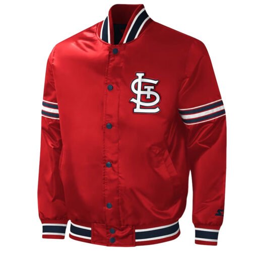 St. Louis Cardinals Midfield Red Satin Jacket