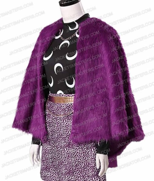 Miia Harris Monster High Purple Fur Jacket - Image 4