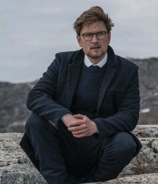 Borgen Mikkel Boe Følsgaard Navy Blue Coat - Image 3