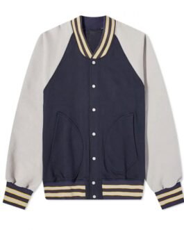 Varsity Mild Old-School Style Full Snap Jacket