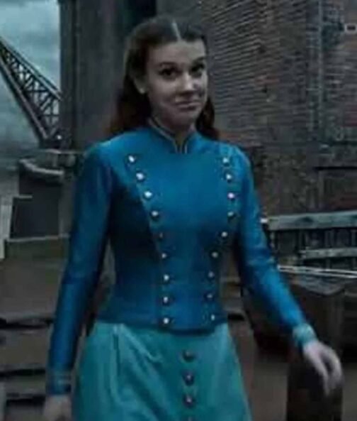 Millie Bobby Brown Enola Holmes 2 Military Jacket - Image 8