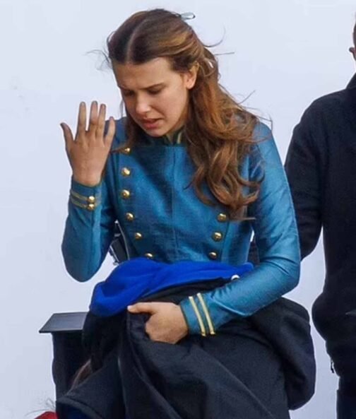 Millie Bobby Brown Enola Holmes 2 Military Jacket - Image 9