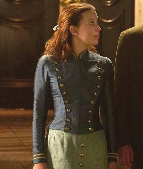 Millie Bobby Brown Enola Holmes 2 Military Jacket - Image 14