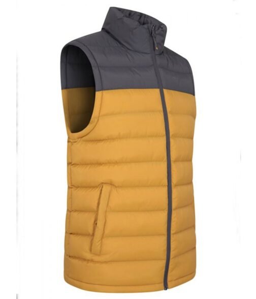 Station Eleven Milton Barnes Puffer Yellow and Black Vest - Image 4