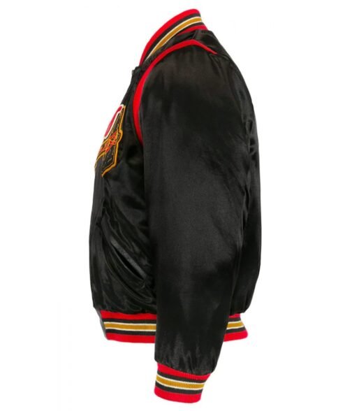 Milwaukee Braves 1957 Bomber Satin Jacket - Image 5