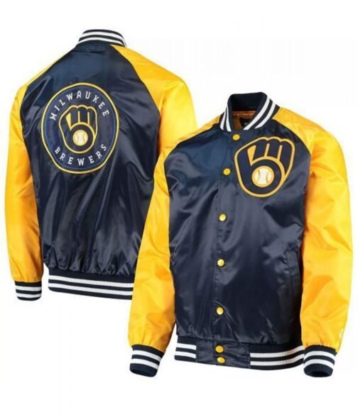 Milwaukee Brewers Starter Blue and Yellow Jacket - Image 4
