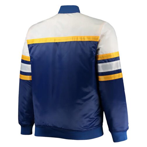 Coaches Milwaukee Brewers Royal and White Satin Jacket - Image 2