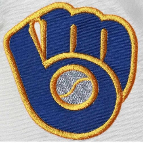 Coaches Milwaukee Brewers Royal and White Satin Jacket - Image 4