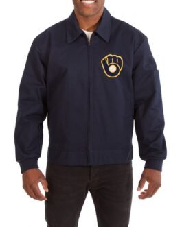 Cotton Milwaukee Brewers Blue Jacket