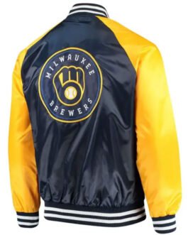 Milwaukee Brewers Starter Blue and Yellow Jacket