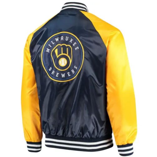 Milwaukee Brewers Starter Blue and Yellow Jacket - Image 2