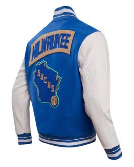 Milwaukee Bucks 2023/24 City Edition Royal Varsity Jacket