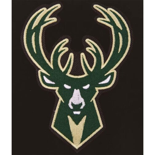 Milwaukee Bucks Black/White Varsity Jacket - Image 5