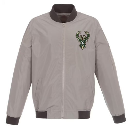 Milwaukee Bucks Bomber Nylon Lightweight Jacket - Image 2