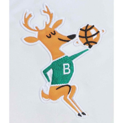 Milwaukee Bucks City Collection White Varsity Satin Jacket - Image 11