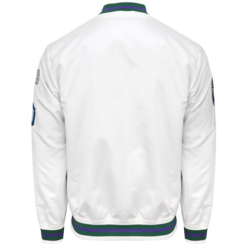 Milwaukee Bucks City Collection White Varsity Satin Jacket - Image 2