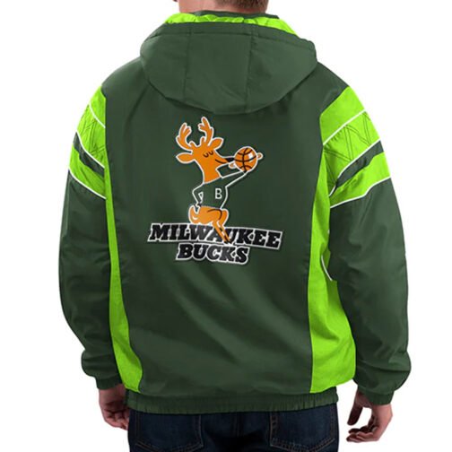 Milwaukee Bucks Force Green Pullover Jacket - Image 2